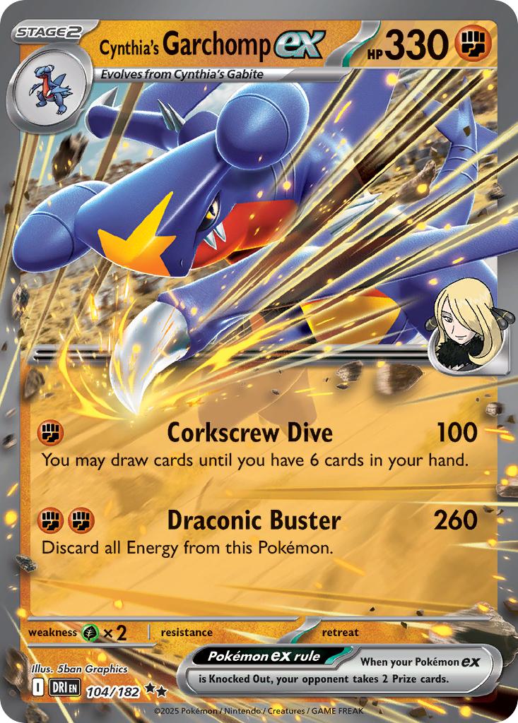 Cynthia's Garchomp ex - 104/182 - Double Rare [sv10-104] [Ultra]