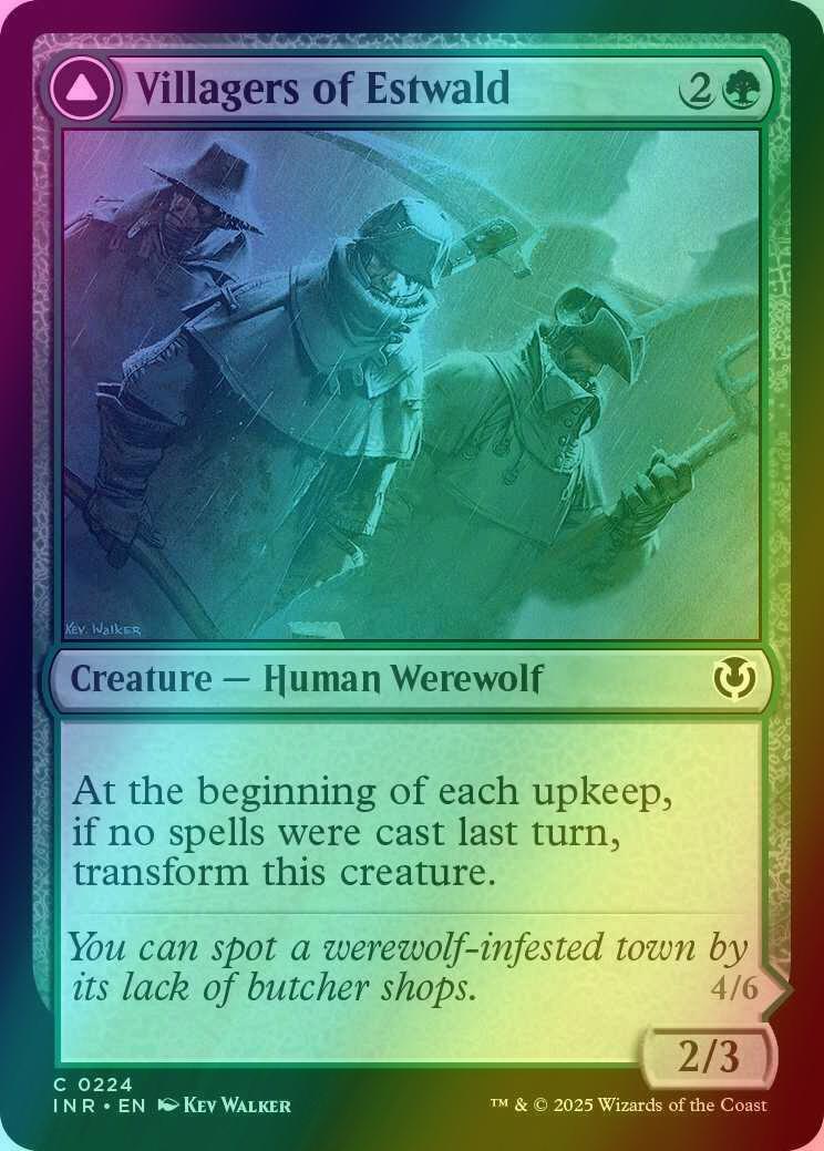 Villagers of Estwald // Howlpack of Estwald [224] [Innistrad Remastered] [Foil]