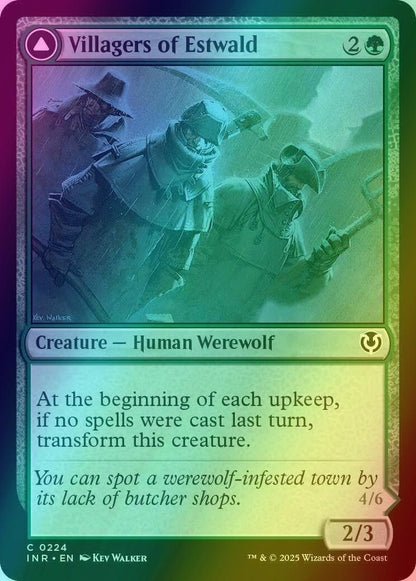 Villagers of Estwald // Howlpack of Estwald [224] [Innistrad Remastered] [Foil]