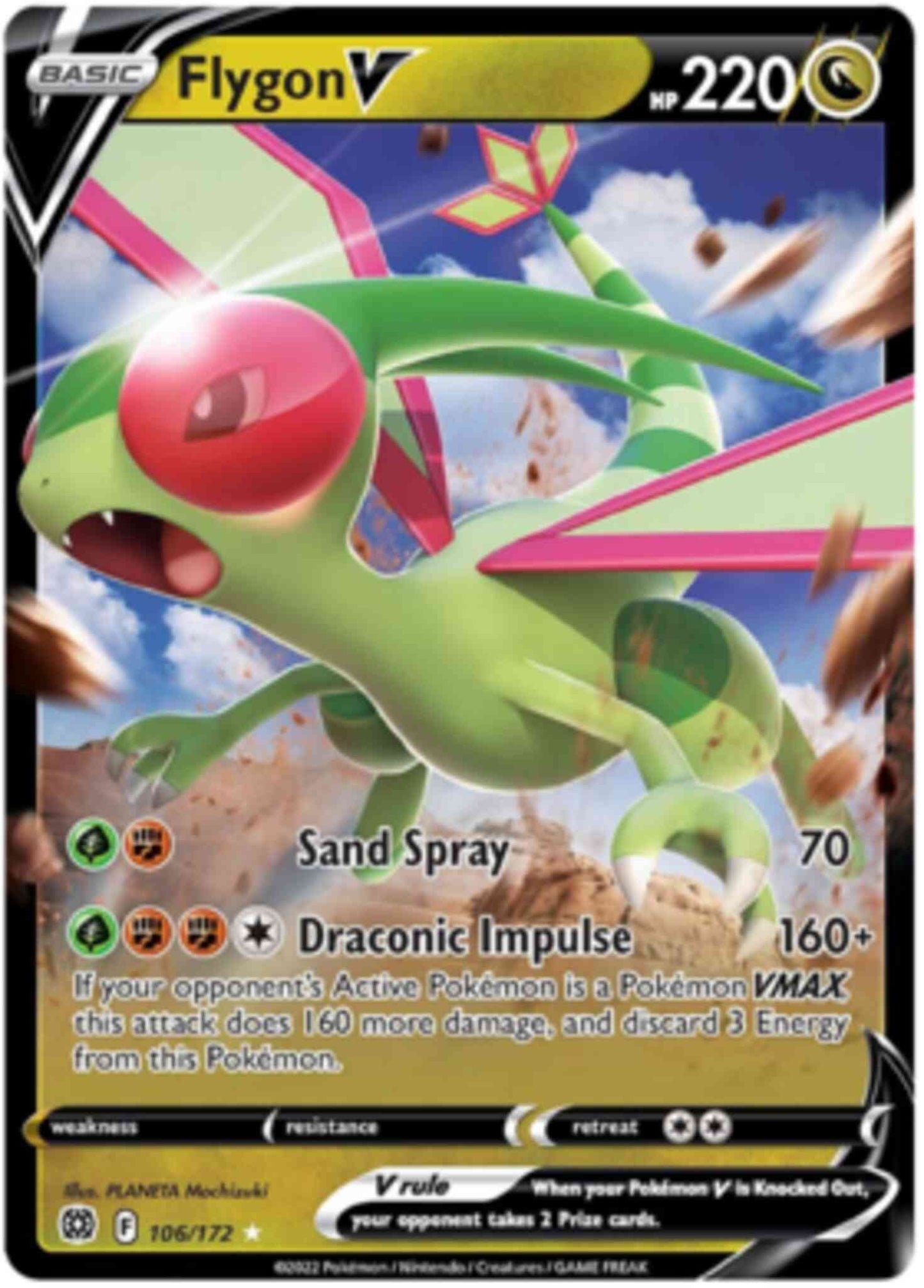 Flygon V - 106/172 - Rare Holo V [swsh9-106] [Ultra]