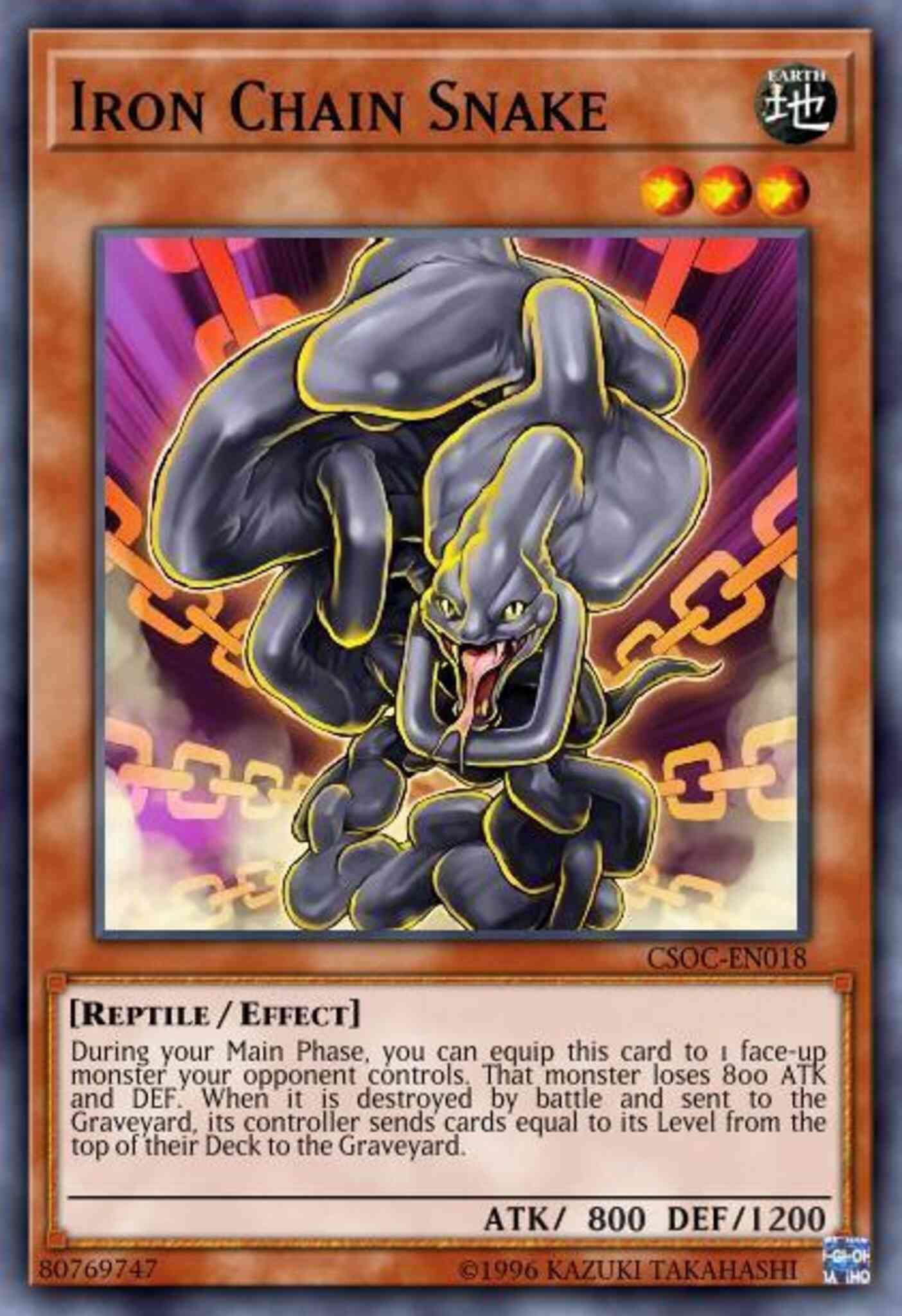 Iron Chain Snake - CSOC-EN018 - Common - 1st Edition
