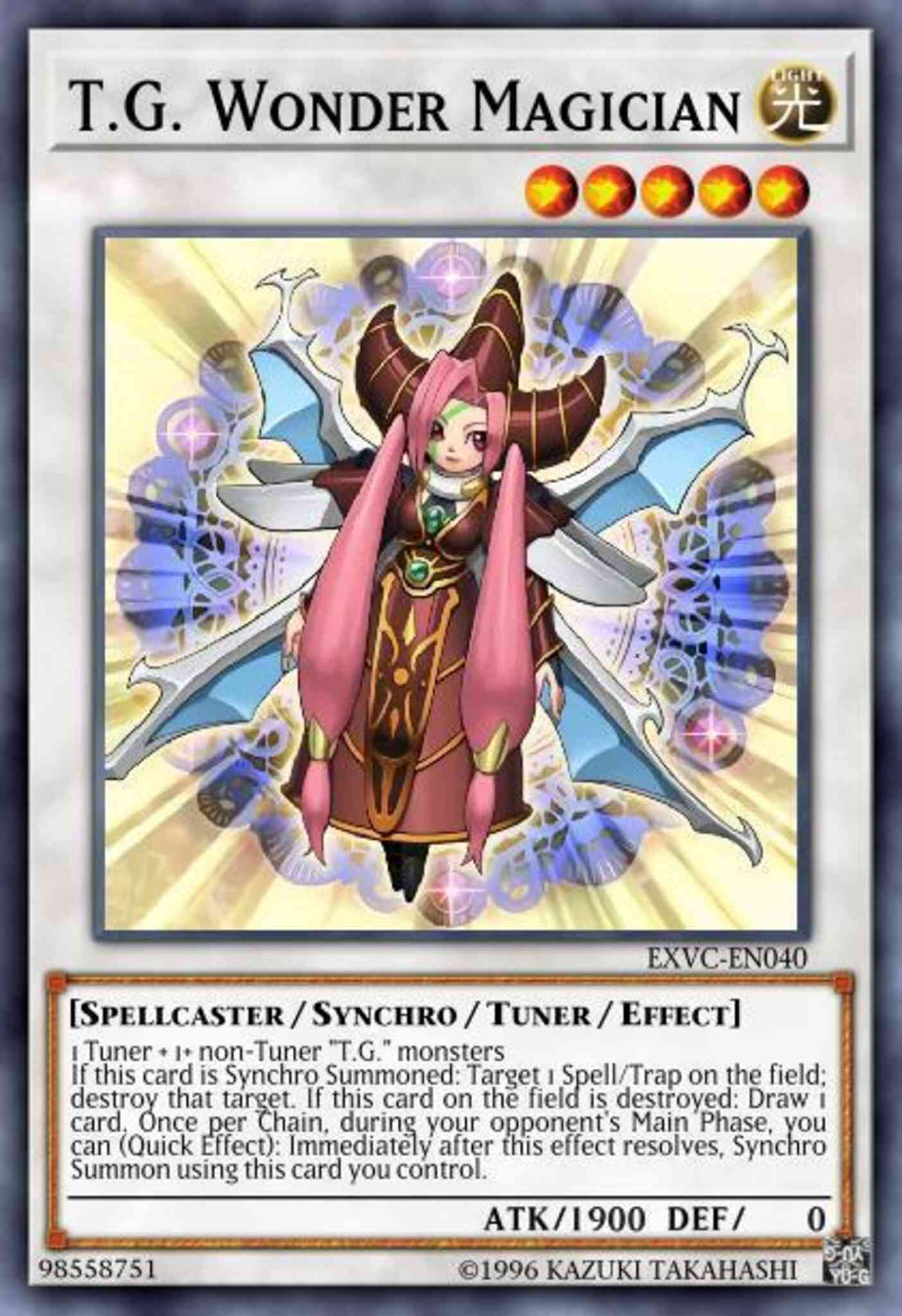 T.G. Wonder Magician - EXVC-EN040 - Ultra Rare - 1st Edition