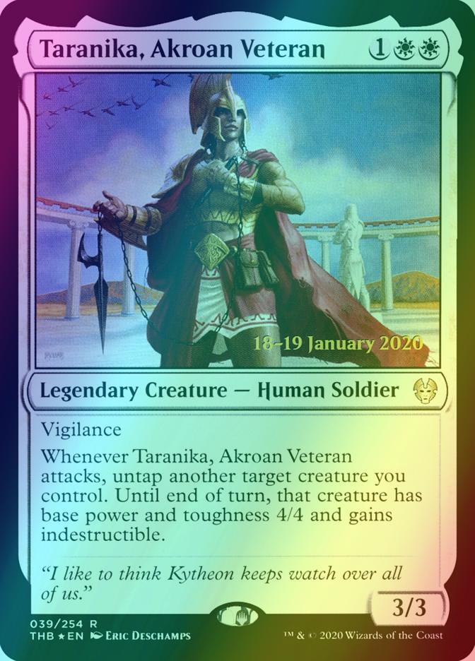 Taranika, Akroan Veteran [39s] [Theros Beyond Death Promos] [Foil]