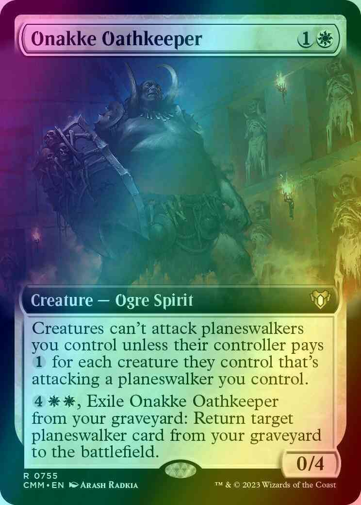 Onakke Oathkeeper [755] [Extended Art] [Commander Masters] [Foil]