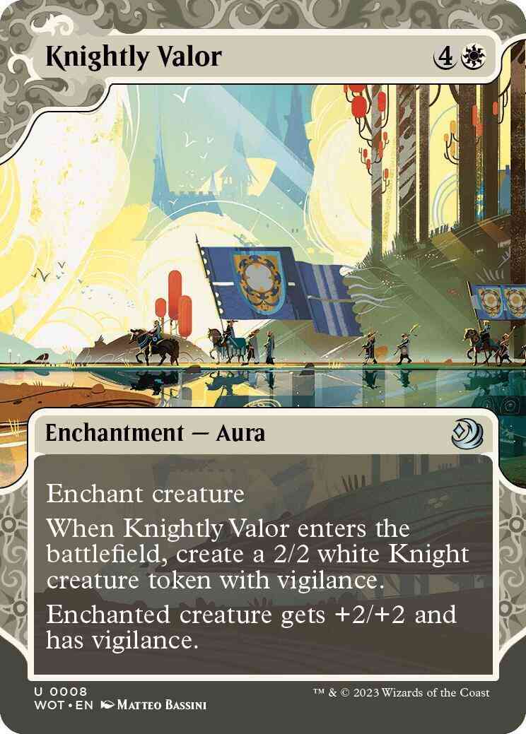 Knightly Valor [8] [Enchanting Tale Showcase] [Wilds of Eldraine: Enchanting Tales] [Non-Foil]