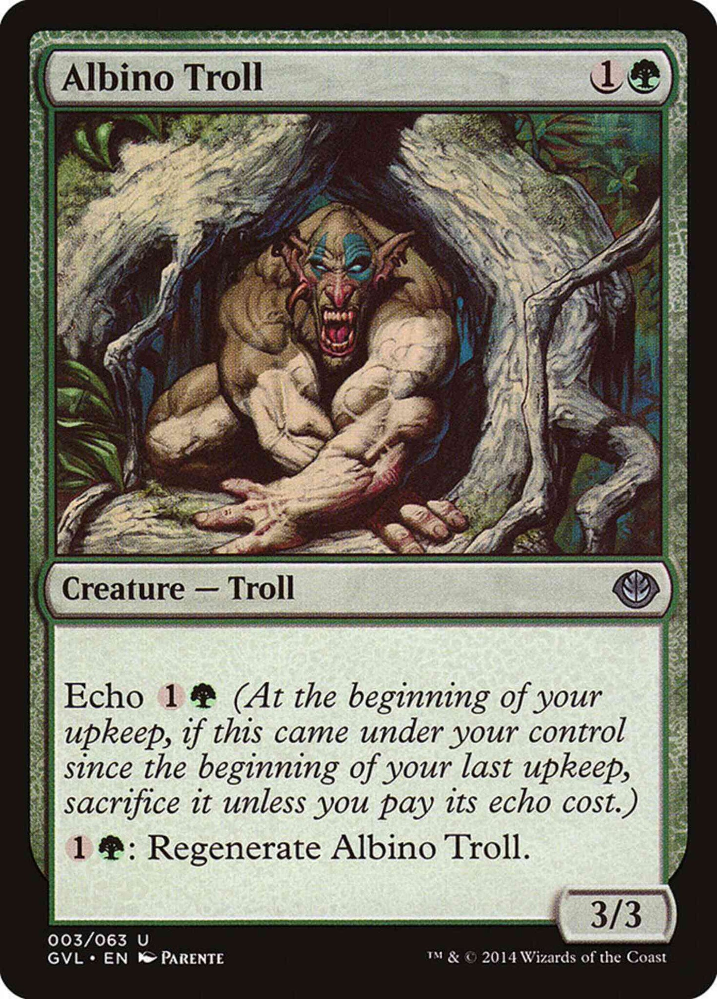 Albino Troll [3] [Duel Decks Anthology: Garruk vs. Liliana] [Non-Foil]