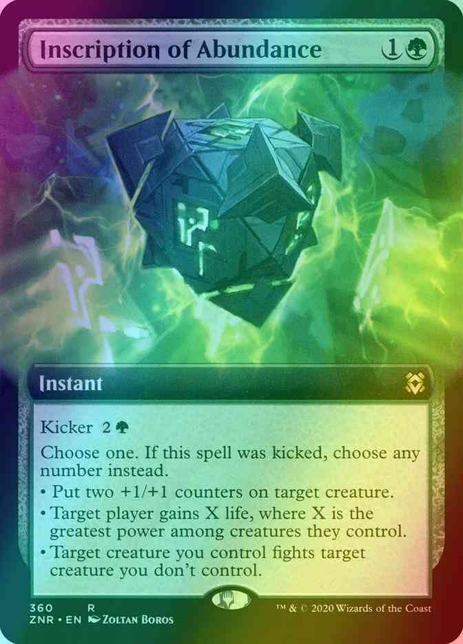 Inscription of Abundance [360] [Extended Art] [Zendikar Rising] [Foil]
