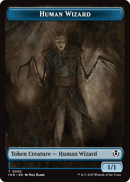 Human Wizard Token (05) // Jace, Unraveler of Secrets Emblem (25) [Innistrad Remastered: Tokens] [Foil]