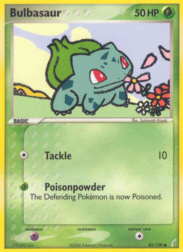 Bulbasaur - 45/100 - Common [ex14-45] [Non-Holo]