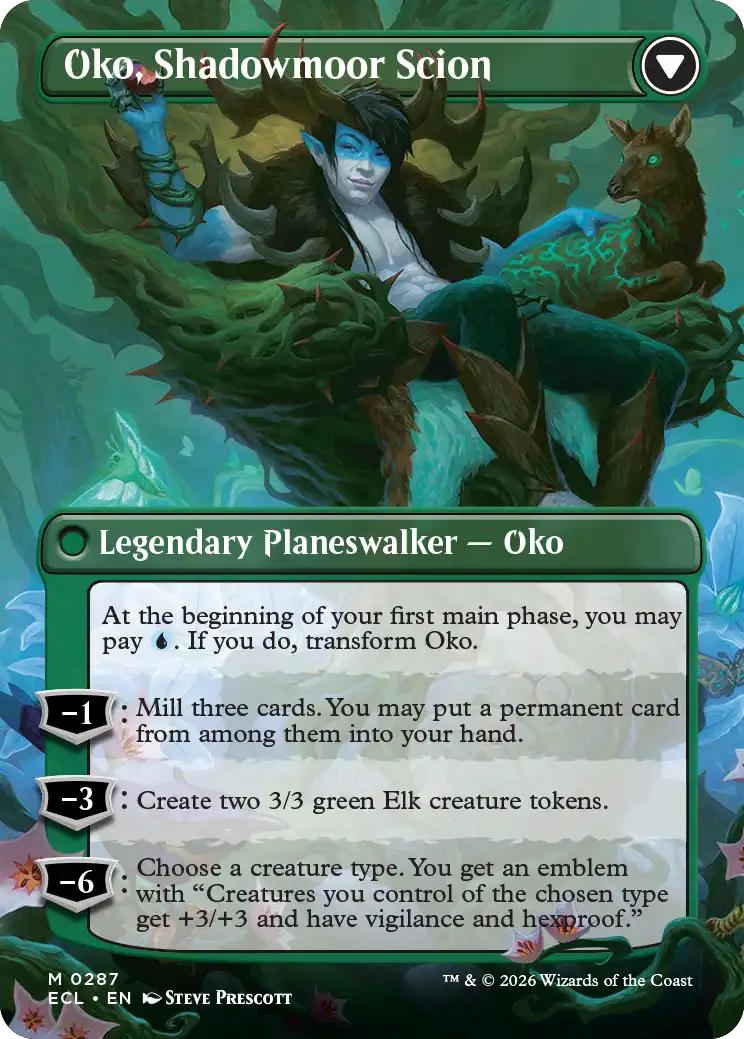 Oko, Lorwyn Liege // Oko, Shadowmoor Scion [287] [Borderless] [Lorwyn Eclipsed] [Non-Foil]