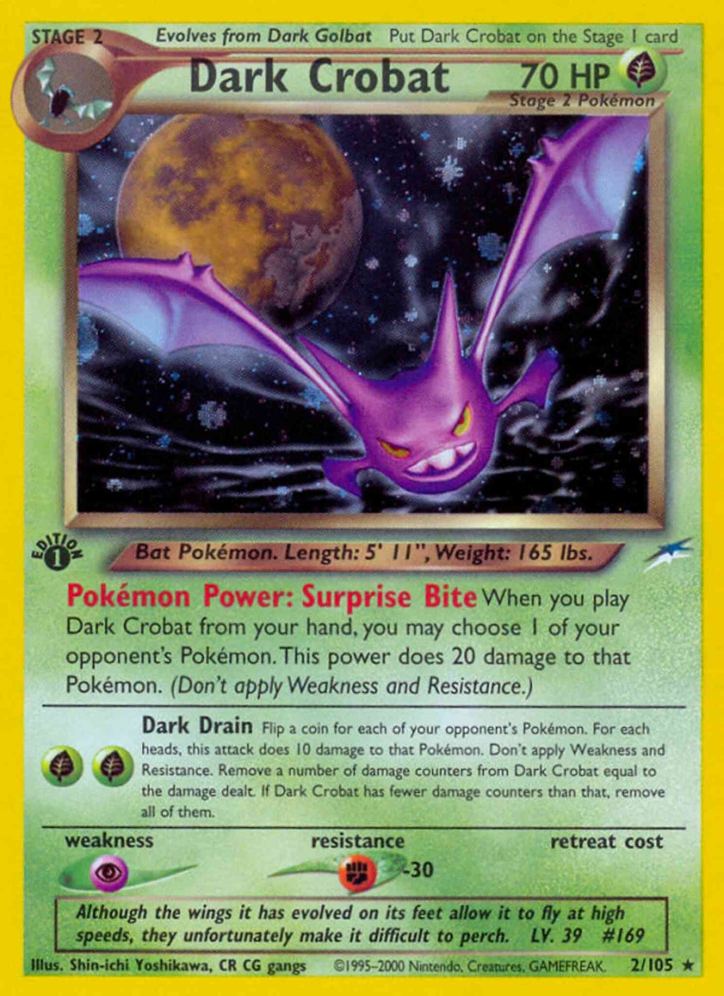 Dark Crobat - 2/105 - Rare - 1st Edition [neo4-2] [Holo]