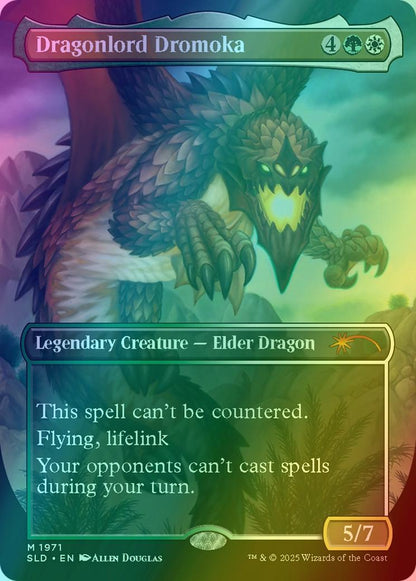 Dragonlord Dromoka // Dragonlord Dromoka [1971] [Borderless] [They Grow Up So Fast] [Secret Lair Drop] [Foil]