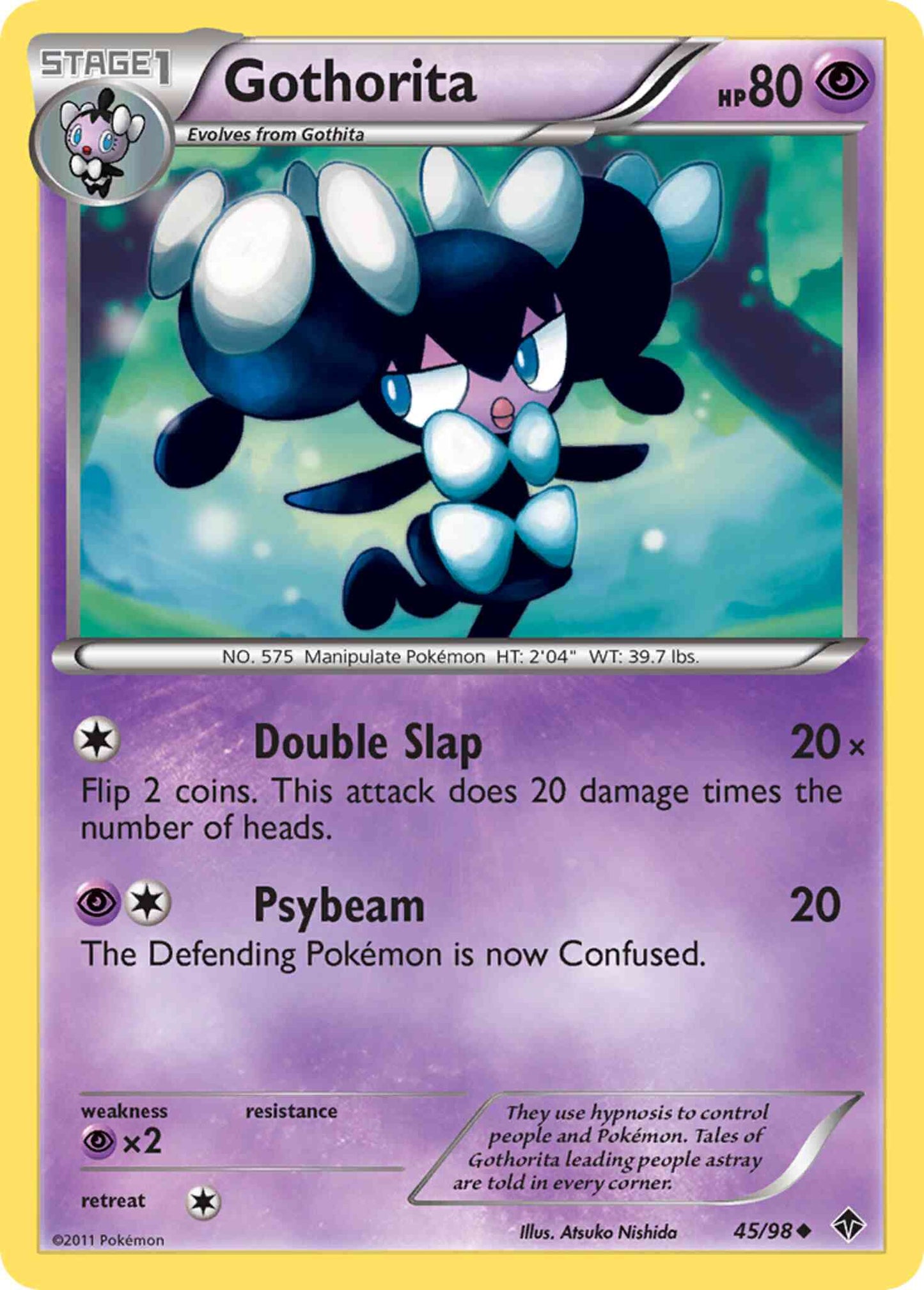 Gothorita - 45/98 - Uncommon [bw2-45] [Reverse Holo]