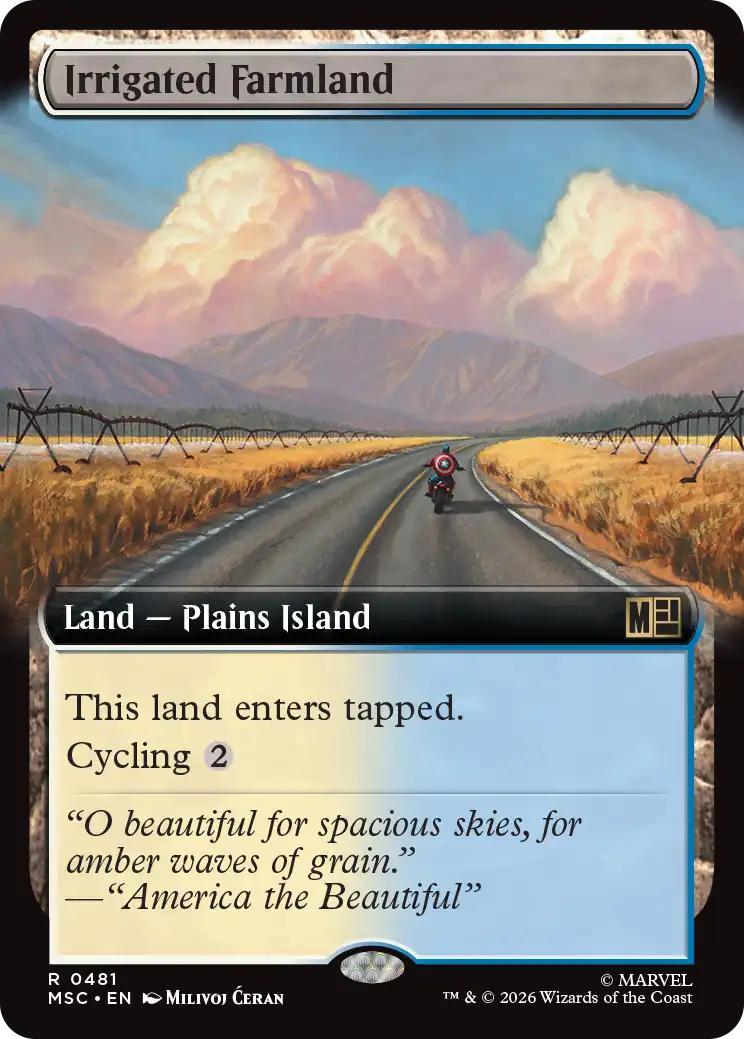 Irrigated Farmland [481] [Extended Art] [Marvel Super Heroes: Commander] [Non-Foil]