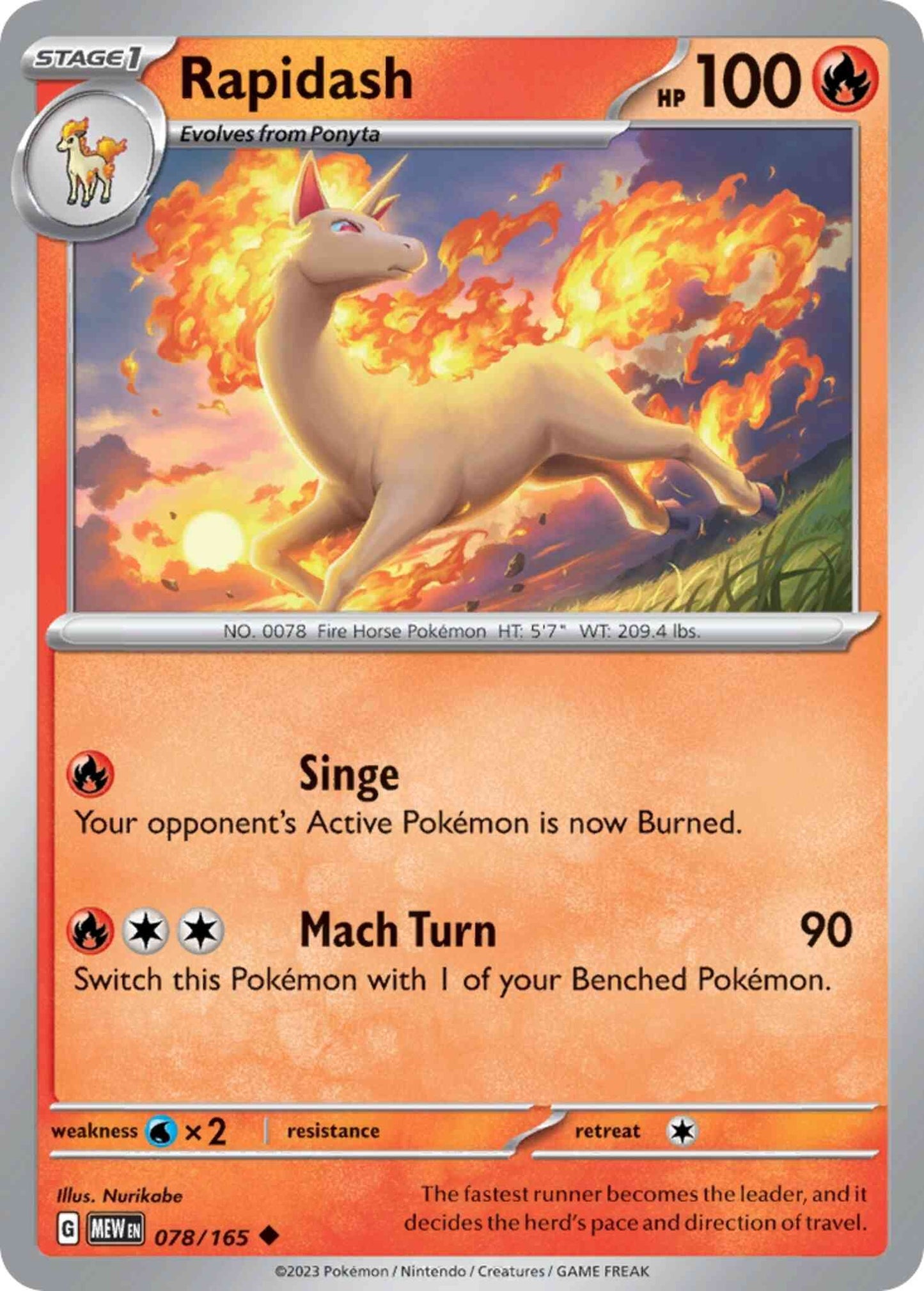 Rapidash - 078/165 - Uncommon [sv035-078] [Non-Holo]