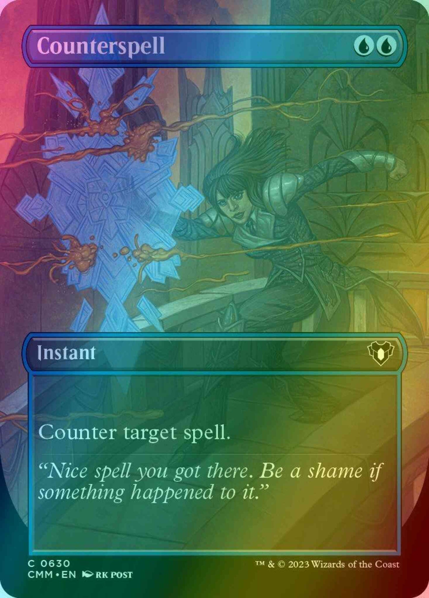 Counterspell [630] [Borderless] [Commander Masters] [Foil]
