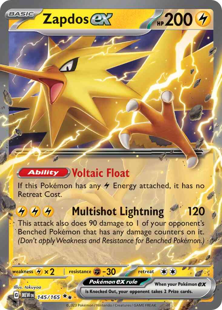 Zapdos ex - 145/165 - Double Rare [sv035-145] [Ultra]