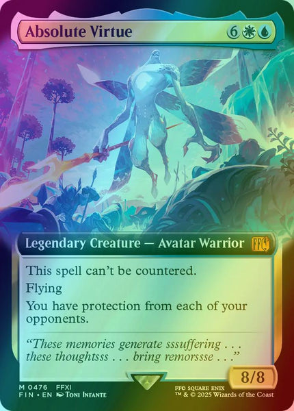 absolute virtue mtg card [476] [Extended Art] [FINAL FANTASY] [Foil] – Face to Face Games Variants:The Ruinous Powers Booster Packs or targeted by anything MTG Booster Box Draft