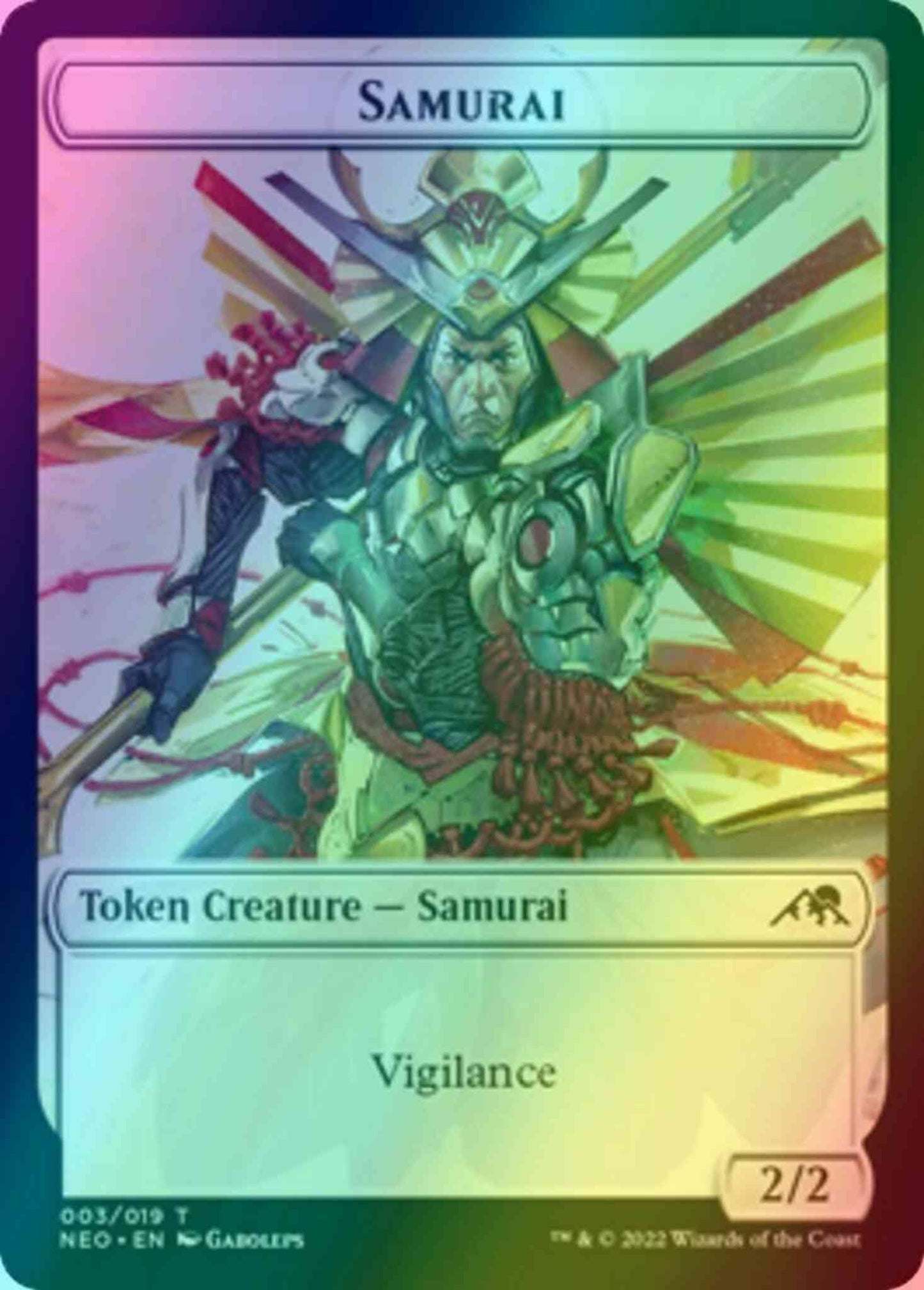 Samurai Token (03) // Spirit Token (09) [Kamigawa: Neon Dynasty: Tokens] [Foil]