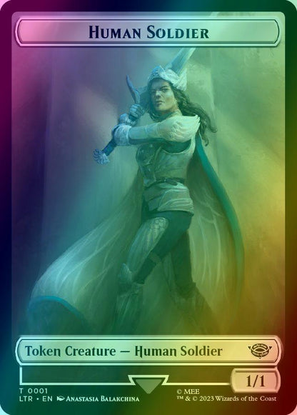 Food Token (10) // Human Soldier Token (01) [The Lord of the Rings: Tales of Middle-earth: Tokens] [Foil]