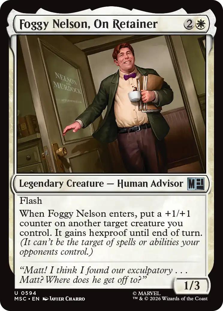 Foggy Nelson, On Retainer [594] [Jumpstart] [Marvel Super Heroes: Commander] [Non-Foil]