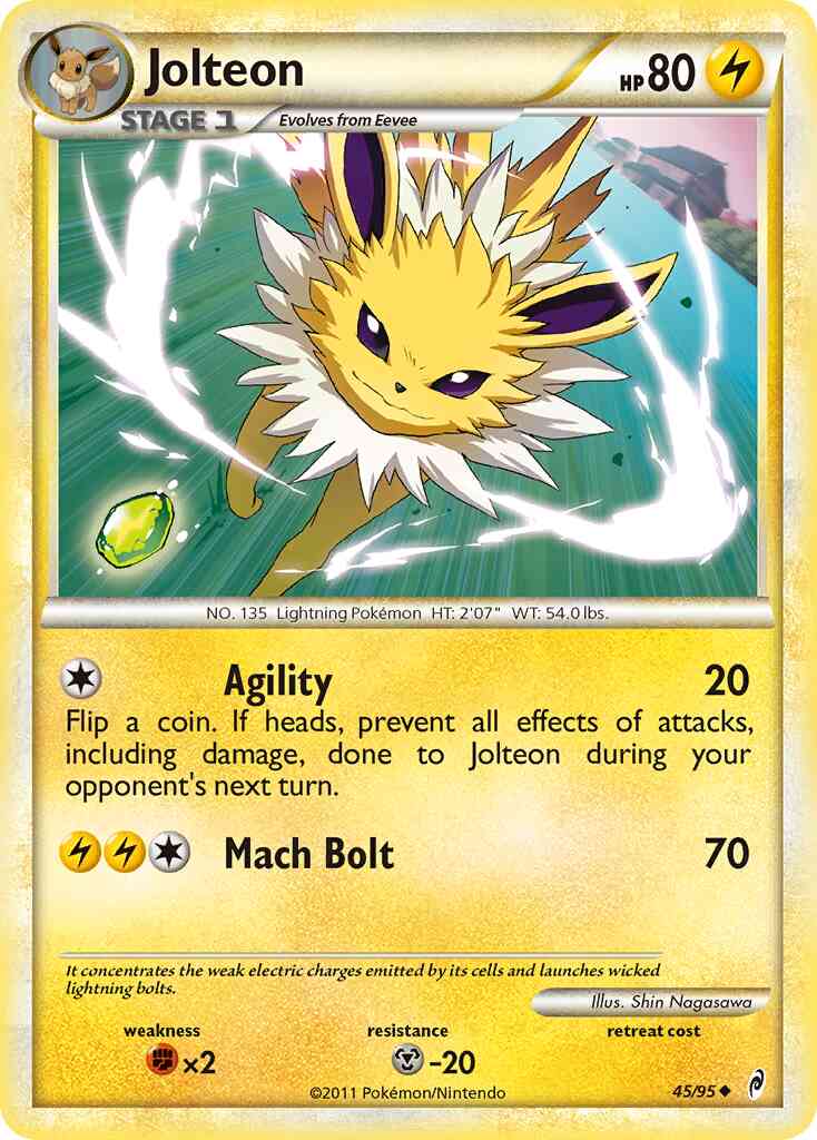 Jolteon - 45/95 - Uncommon [col1-45] [Reverse Holo]