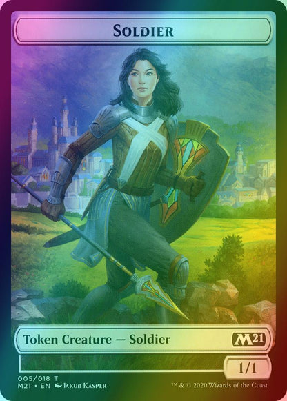 Cat Token (20) // Soldier Token (05) [Core Set 2021 Tokens] [Foil]