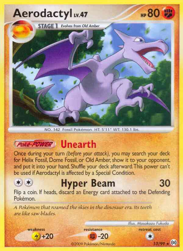 Aerodactyl - 13/99 - Rare [pl4-13] [Reverse Holo]
