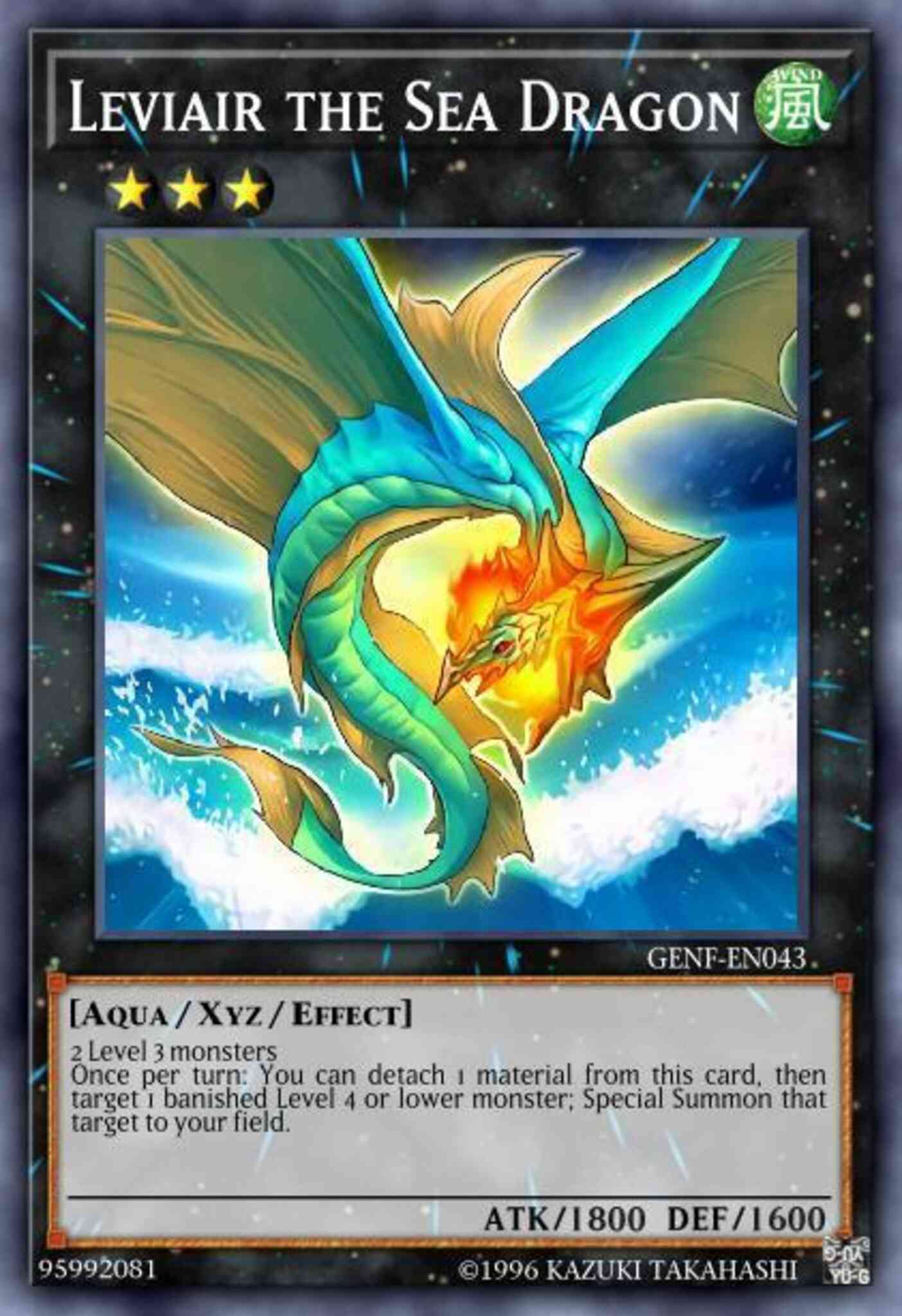 Leviair the Sea Dragon - BP03-EN117 - Shatterfoil Rare - 1st Edition