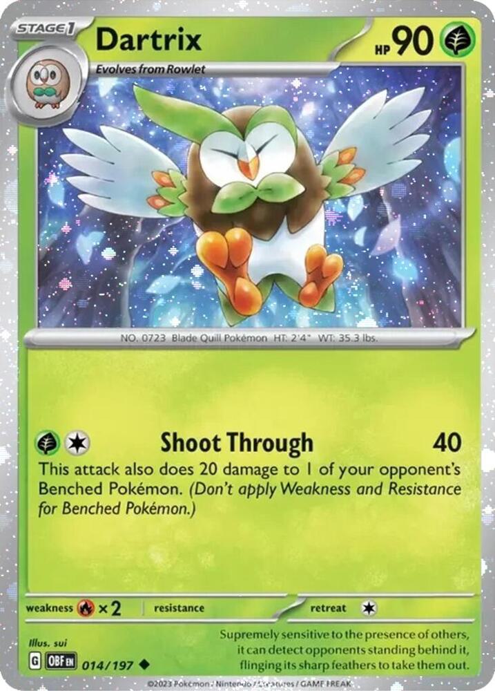 Dartrix - 014/197 - Promo [Decidueye ex Box] [sv03msp-014] [Cosmos Holo]