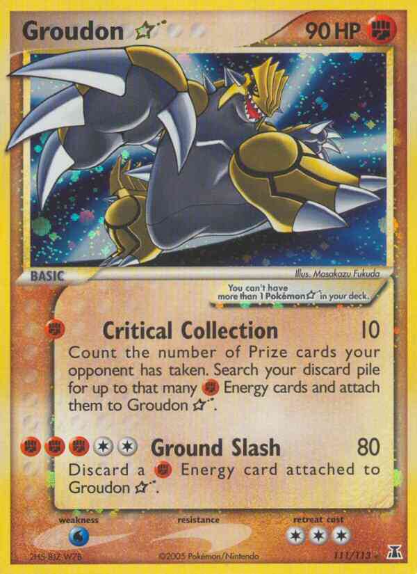 Groudon Star - 111/113 - Rare Holo [ex11-111] [Ultra]