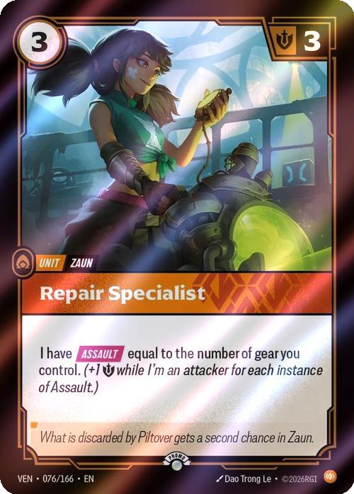Repair Specialist - 076/166 [Riftbound Organized Play Promotional Cards] [Foil]