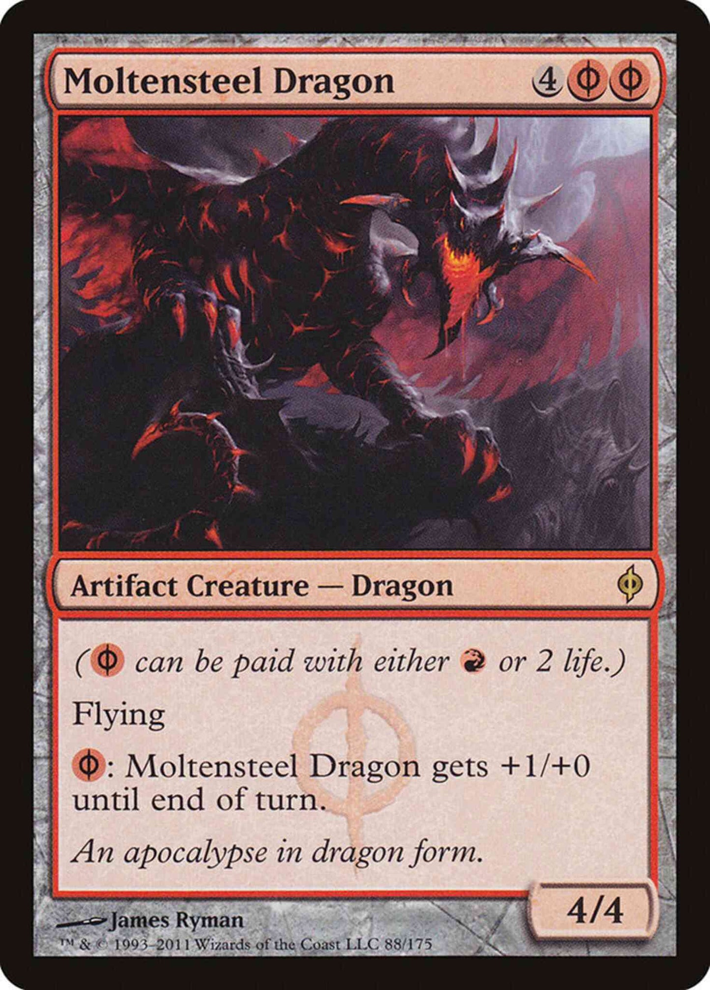 Moltensteel Dragon [88] [New Phyrexia] [Non-Foil]