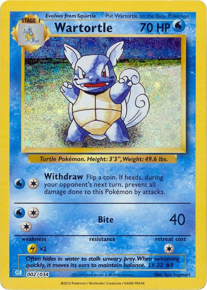 Wartortle - 002/034 - Promo - CLB [tcgc-CLB002] [Holo]