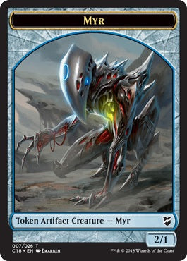 Construct Token (20) // Myr Token (07) [Commander 2018 Tokens] [Non-Foil]