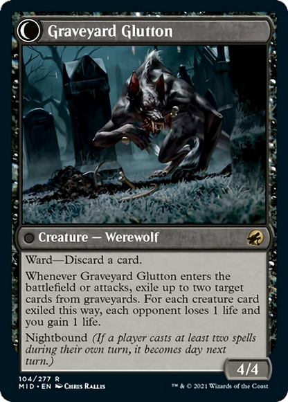 Graveyard Trespasser // Graveyard Glutton [104] [Innistrad: Midnight Hunt] [Non-Foil]