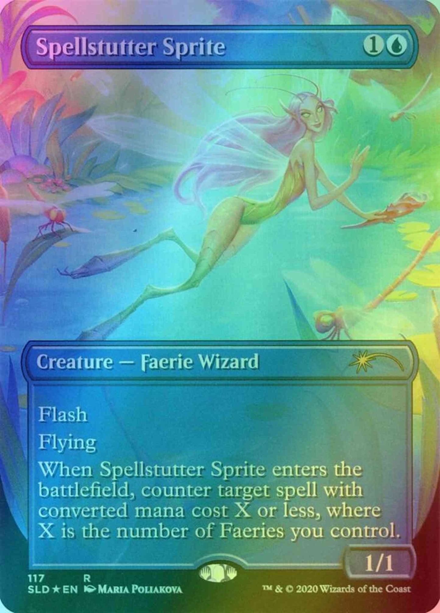 Spellstutter Sprite [0117] [Borderless] [Faerie Rad] [Secret Lair Drop] [Foil]