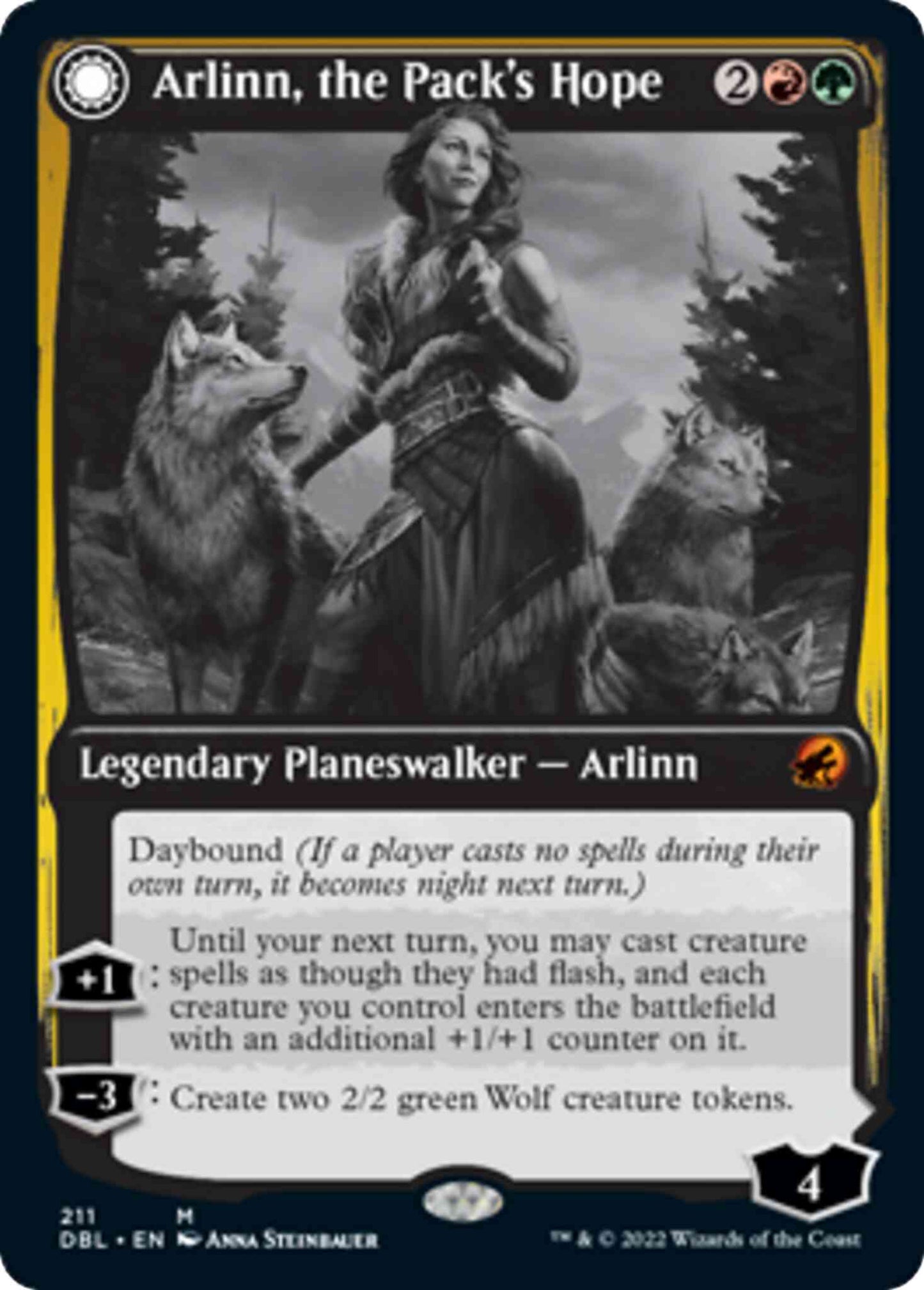 Arlinn, the Pack's Hope // Arlinn, the Moon's Fury [211] [Innistrad: Double Feature] [Non-Foil]
