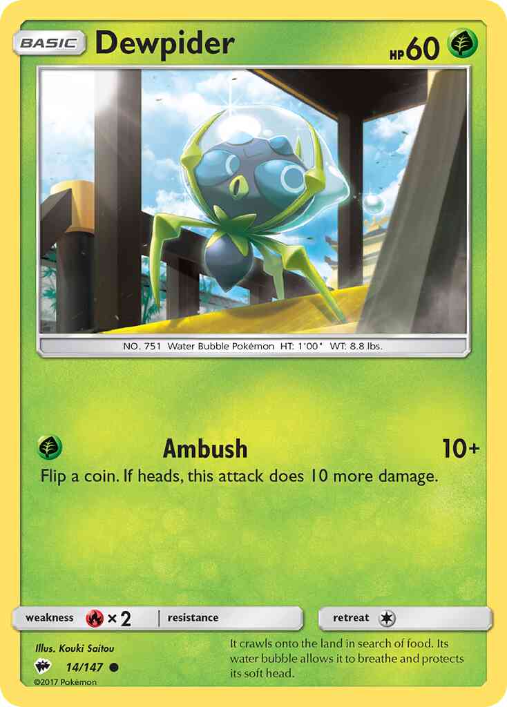 Dewpider - 14/147 - Common [sm3-14] [Non-Holo]