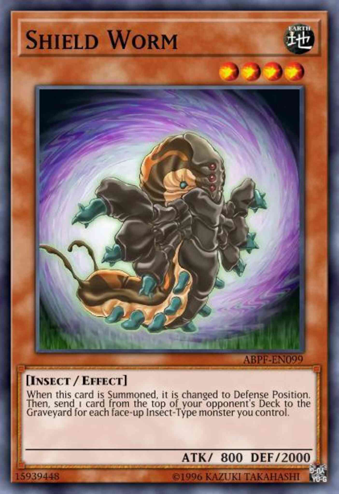 Shield Worm - ABPF-EN099 - Rare - 1st Edition