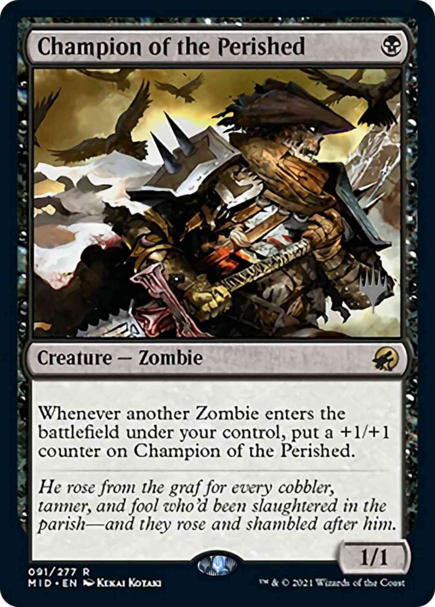 Champion of the Perished [Promo Pack] [91p] [Innistrad: Midnight Hunt Promos] [Non-Foil]