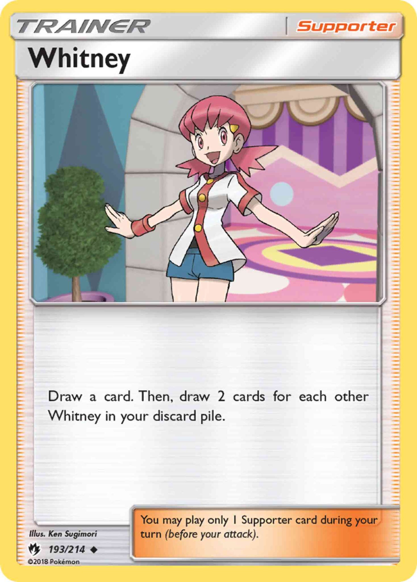 Whitney - 193/214 - Uncommon [sm8-193] [Reverse Holo]