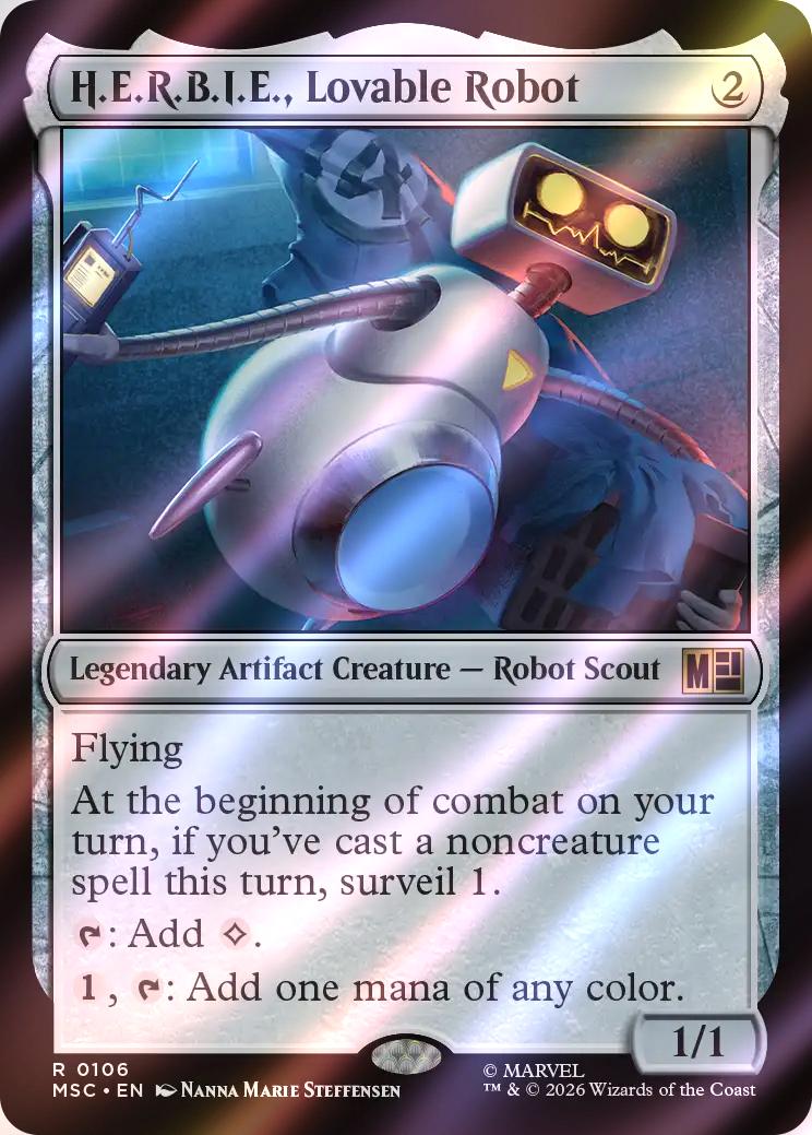 H.E.R.B.I.E., Lovable Robot [106] [Marvel Super Heroes: Commander] [Surge Foil]