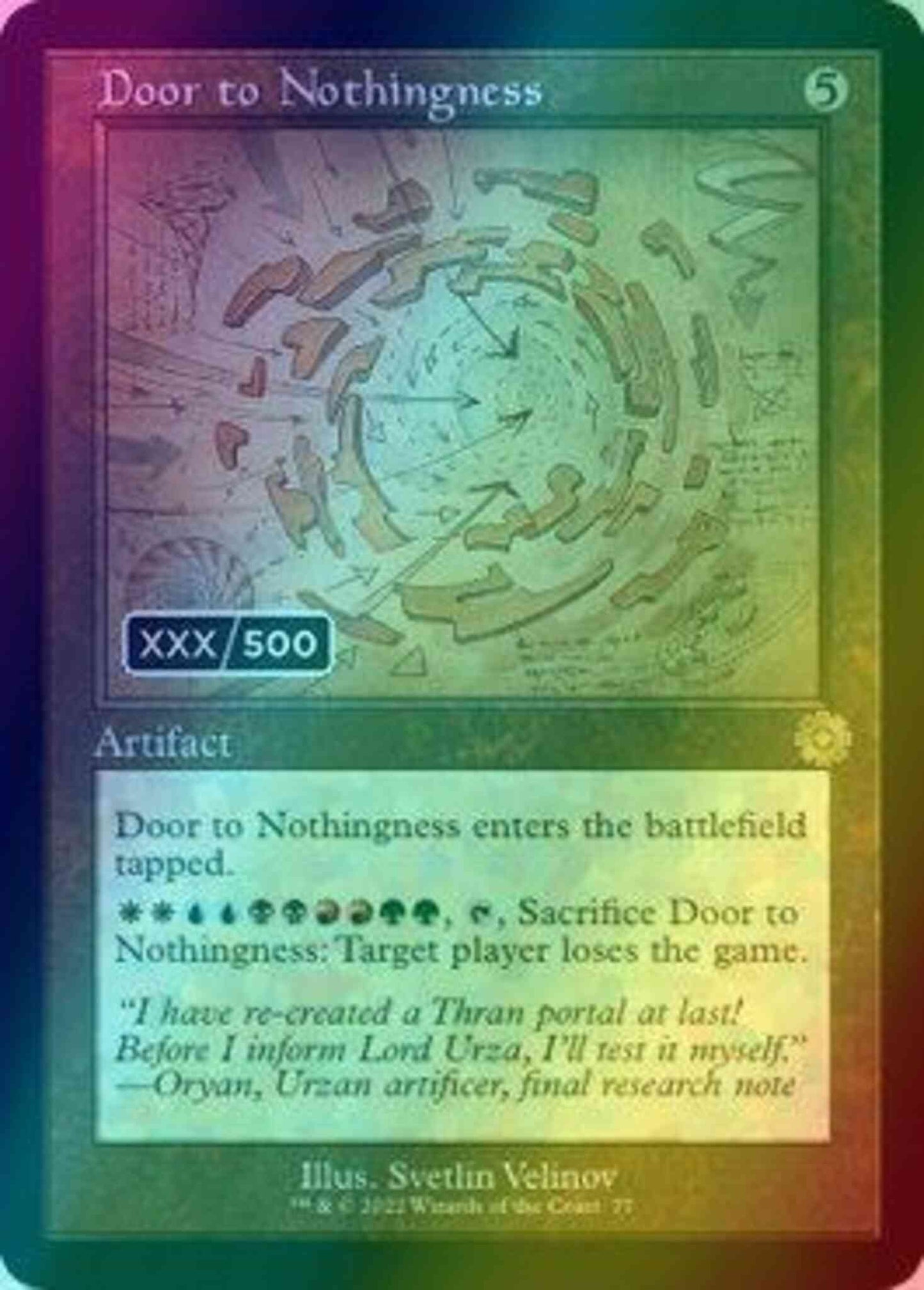 Door to Nothingness - Serial Numbered [77z] [Retro Frame] [Schematic] [The Brothers' War Retro Artifacts] [Foil]