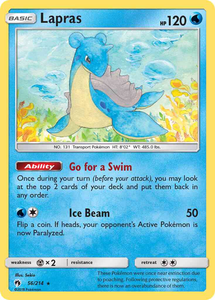 Lapras - 56/214 - Rare [sm8-56] [Non-Holo]