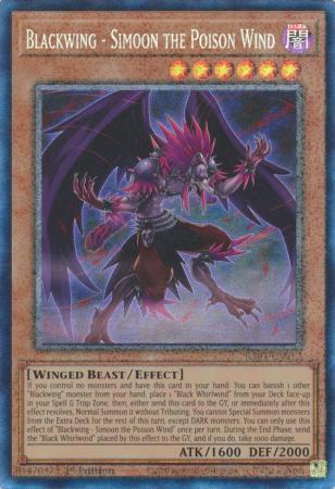 Blackwing - Simoon the Poison Wind - RA01-EN012 - Prismatic Collector's Rare - 1st Edition