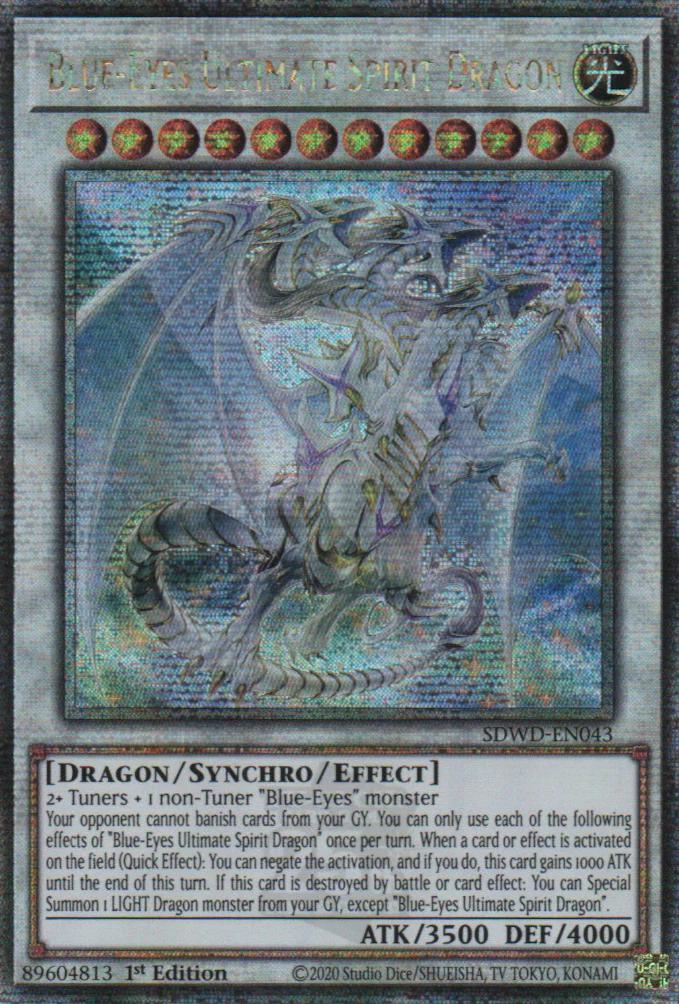 Blue-Eyes Ultimate Spirit Dragon - SDWD-EN043 - Quarter Century Secret Rare - 1st Edition