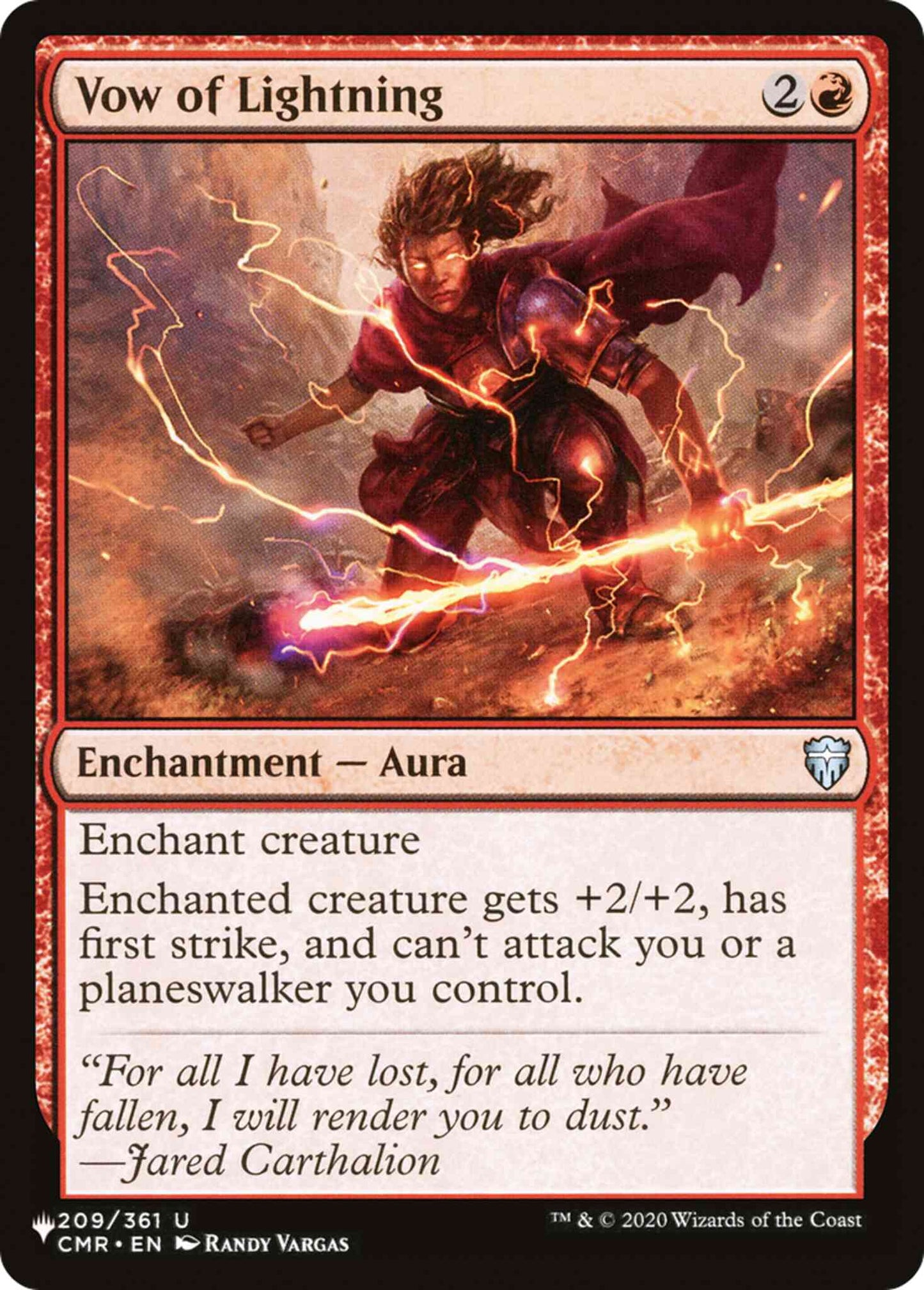 Vow of Lightning [CMR-209] [The List] [Non-Foil]