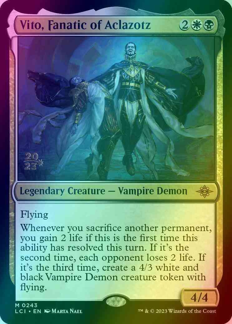 Vito, Fanatic of Aclazotz [243s] [Prerelease] [The Lost Caverns of Ixalan: Promos] [Foil]