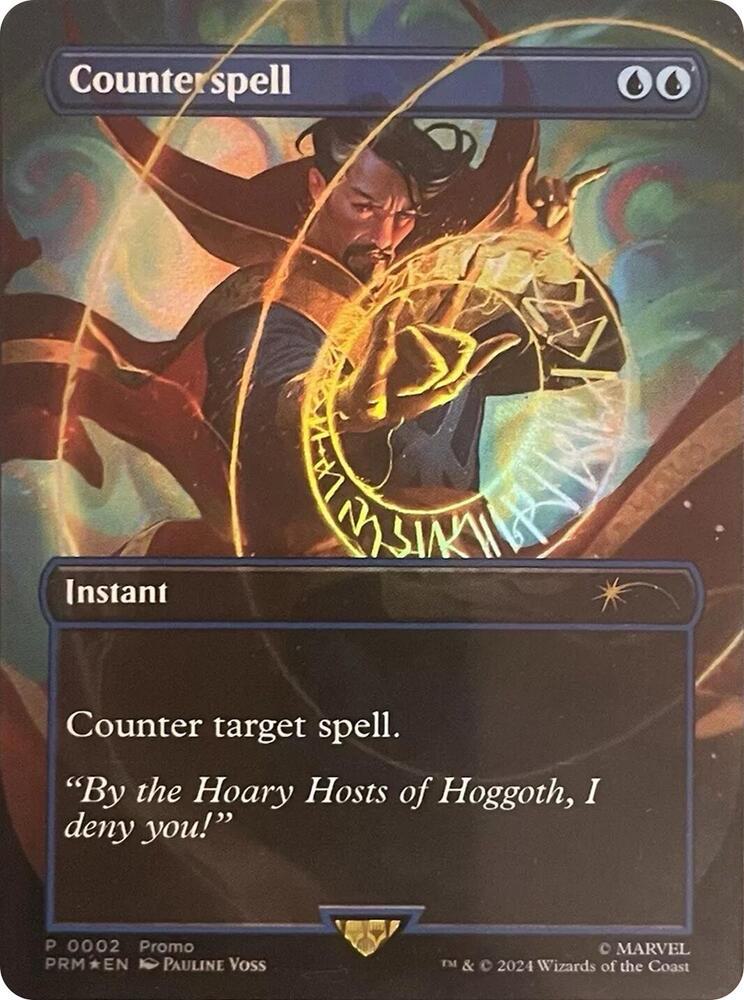 Counterspell [2] [Borderless] [Dr. Strange] [URL/Convention Promos] [Foil]
